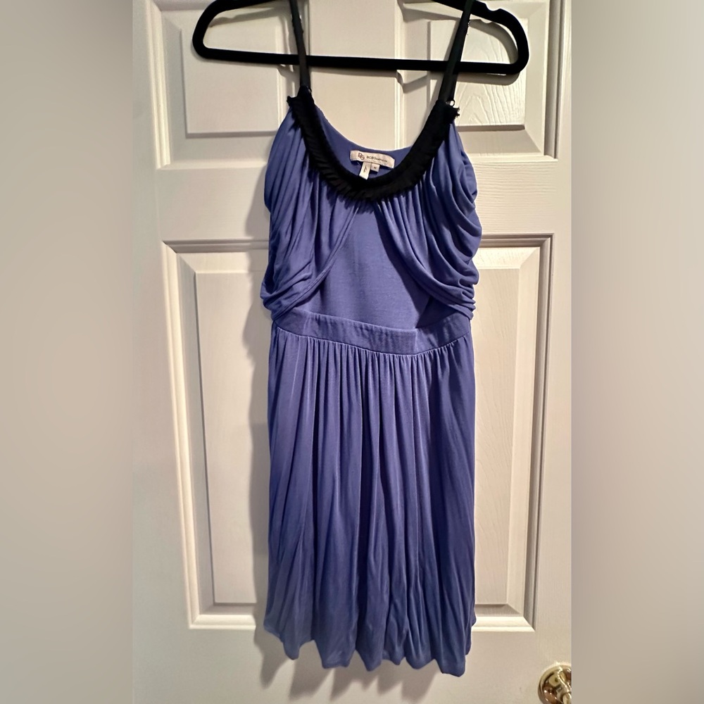 BCBGeneration Blue Mini Dress with Black Accents